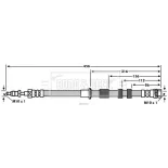 BORG & BECK BBH7583 Tubo flexible de frenos