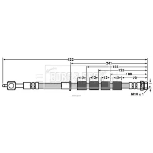 BORG & BECK BBH7584 Tubo flexible de frenos