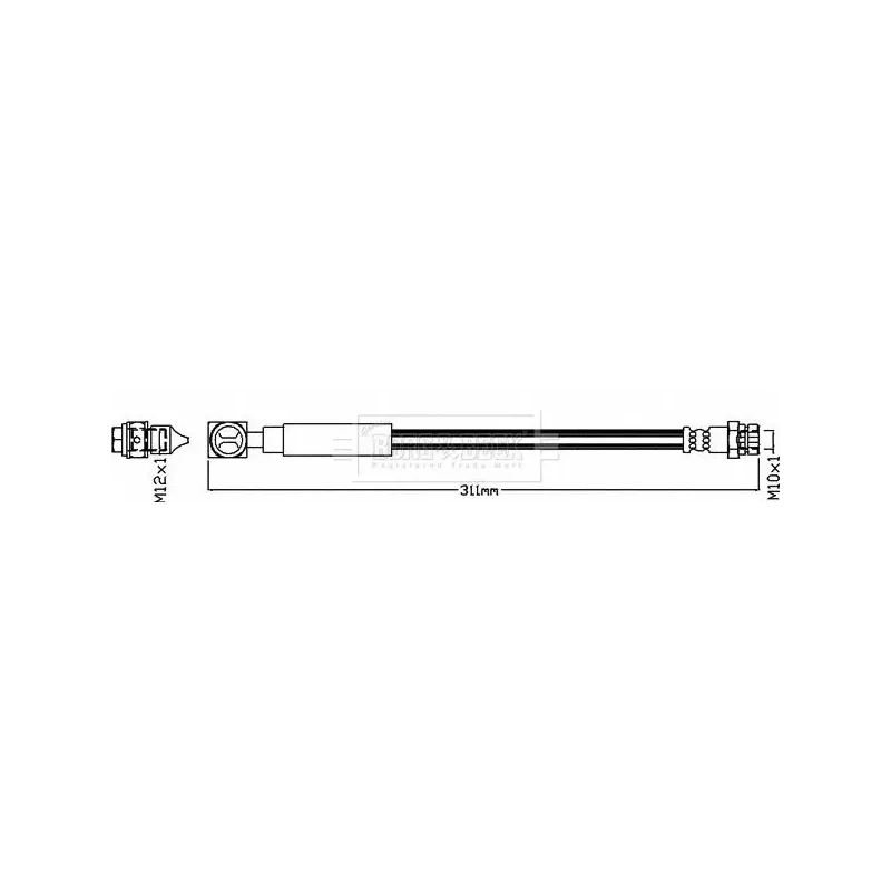 BORG & BECK BBH8598 Tubo flexible de frenos