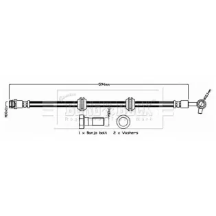 BORG & BECK BBH8735 Tubo flexible de frenos