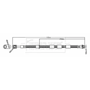 BORG & BECK BBH8823 Tubo flexible de frenos