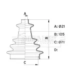 BORG & BECK BCB1002 Fuelle, árbol de transmisión
