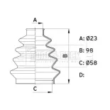 BORG & BECK BCB1008 Fuelle, árbol de transmisión