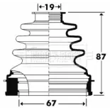 BORG & BECK BCB2901 Juego de fuelles, árbol de transmisión