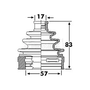 BORG & BECK BCB6239 Juego de fuelles, árbol de transmisión