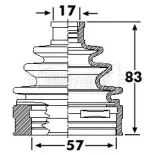 BORG & BECK BCB6239 Juego de fuelles, árbol de transmisión
