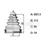 BORG & BECK BCB6393 Juego de fuelles, árbol de transmisión