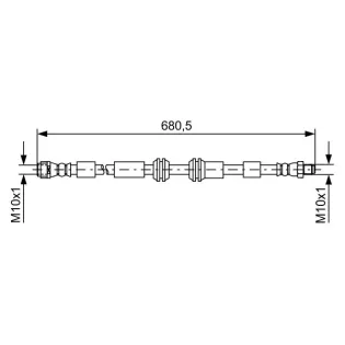 BOSCH 1987481734 Tubo flexible de frenos