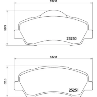 BREMBO P61138 Juego de pastillas de freno