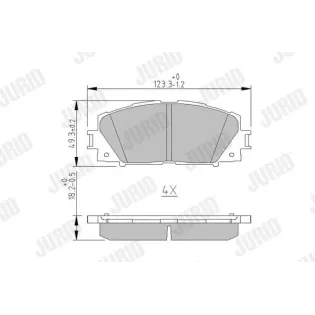 JURID 572578J Juego de pastillas de freno