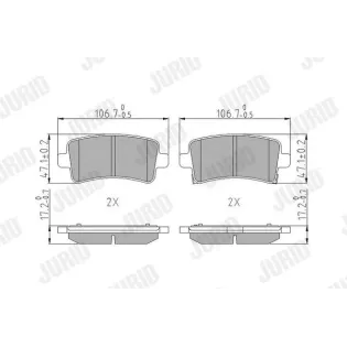 JURID 573313J Juego de pastillas de freno