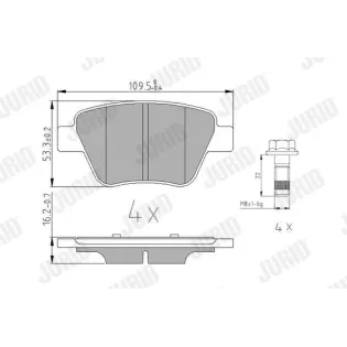 JURID 573312J Juego de pastillas de freno