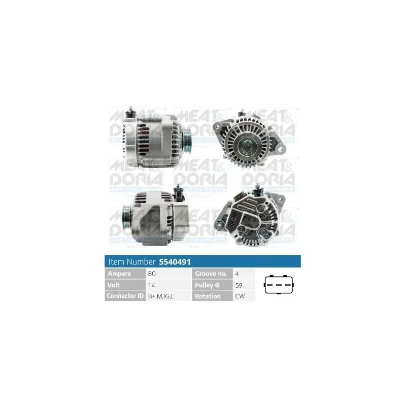 MEAT & DORIA 5540491 Alternador
