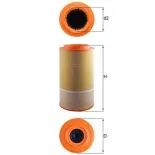 MAHLE LX1024 Filtro de aire