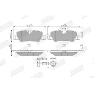 JURID 573763J Juego de pastillas de freno