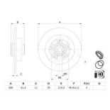 BOSCH 0986479F24 Disco de freno (Unidad)