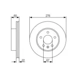BOSCH 0986479R95 Disco de freno (Unidad)