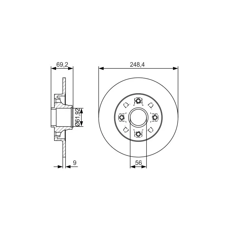 BOSCH 0986479S43 Disco de freno (Unidad)
