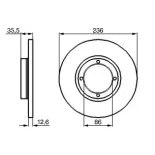 BOSCH 0986478712 Disco de freno (Unidad)