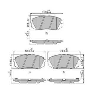 JURID 573814J Juego de pastillas de freno