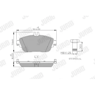 JURID 573403J Juego de pastillas de freno