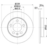 HELLA 8DD355107-461 Disco de freno (Unidad)