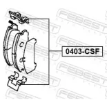 FEBEST 0403-CSF Kit de accesorios, pastillas de frenos