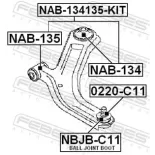 FEBEST NAB-134 Suspensión, Brazo oscilante