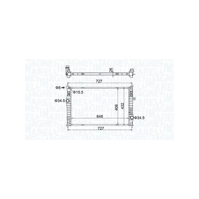 MAGNETI MARELLI 350213207200 Radiador, refrigeración del motor