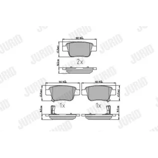 JURID 572516J Juego de pastillas de freno