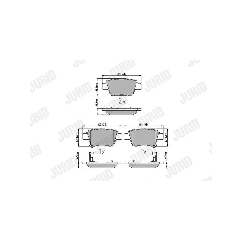 JURID 572516J Juego de pastillas de freno