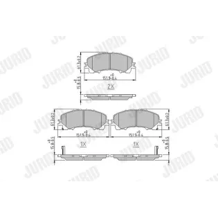 JURID 573789J Juego de pastillas de freno