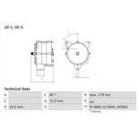 BOSCH 0986037770 Alternador