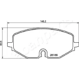 JAPANPARTS PA-0964AF Juego de pastillas de freno
