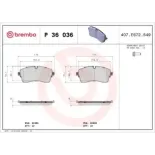 BREMBO P36036 Juego de pastillas de freno