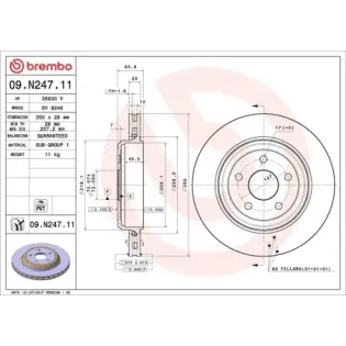 BREMBO 09.N247.11 Disco de freno (Unidad)