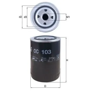MAHLE OC103 Filtro de aceite