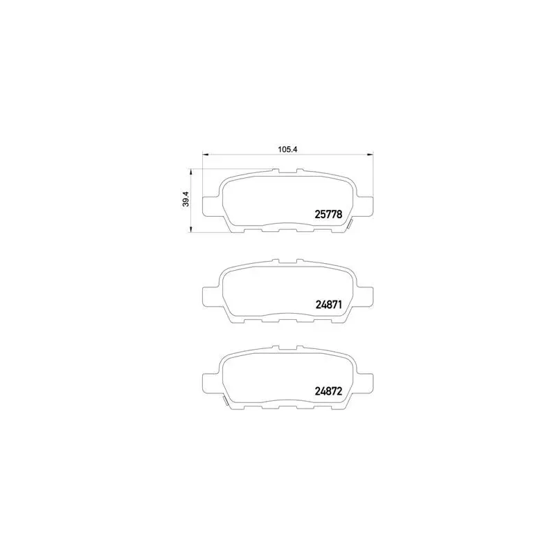 BREMBO P56087 Juego de pastillas de freno