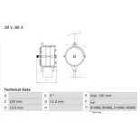BOSCH 0986039260 Alternador