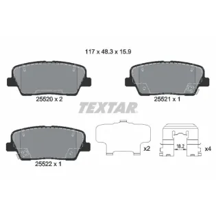 TEXTAR 2552001 Juego de pastillas de freno