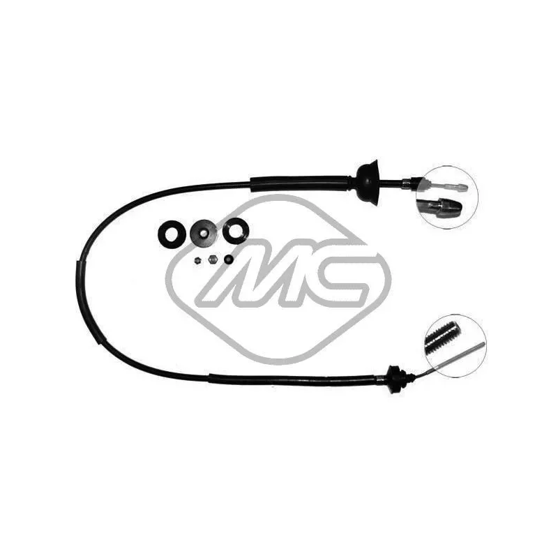 Metalcaucho 80427 Cable de accionamiento, accionamiento del embrague