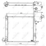 NRF 50598 Radiador, refrigeración del motor