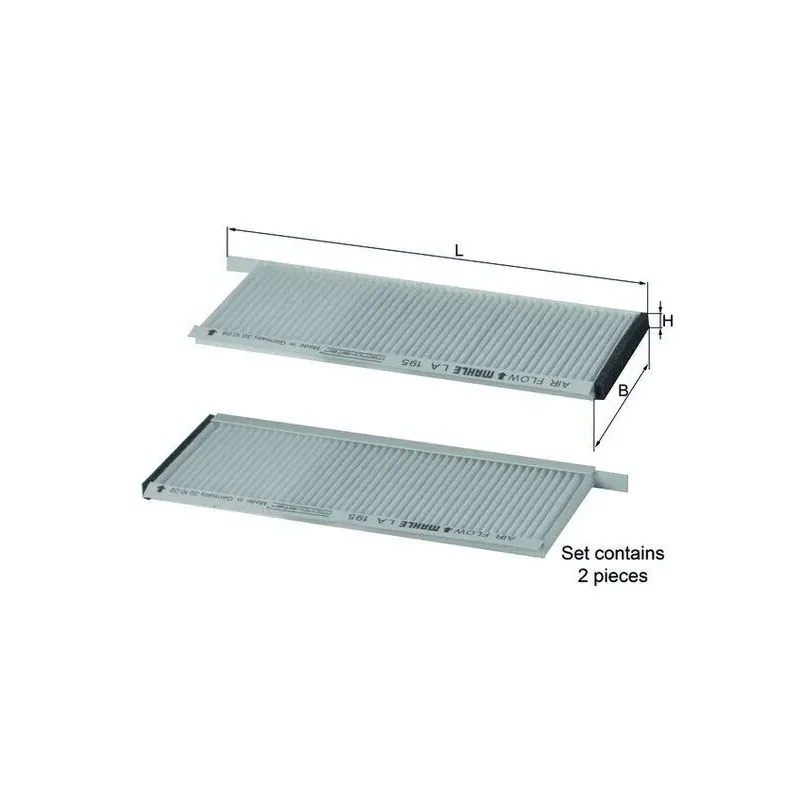 MAHLE LA195/S Filtro, aire habitáculo