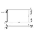 NRF 509510A Radiador, refrigeración del motor