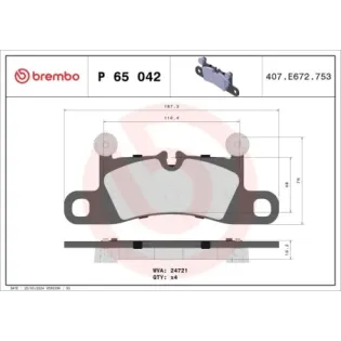 BREMBO P65042 Juego de pastillas de freno