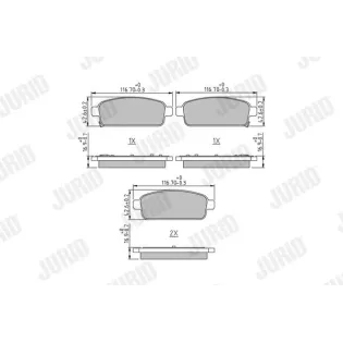 JURID 573335J Juego de pastillas de freno