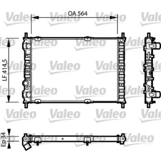 VALEO 732787 Radiador, refrigeración del motor