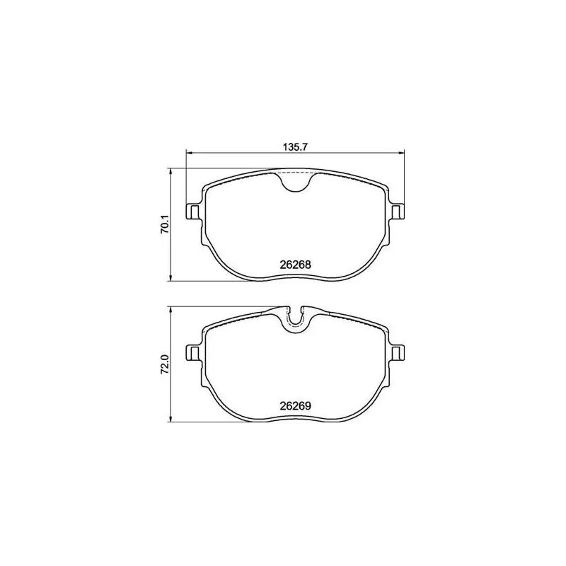 BREMBO P85187 Juego de pastillas de freno