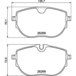 BREMBO P85187 Juego de pastillas de freno