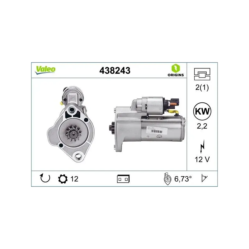 VALEO 438243 Motor de arranque